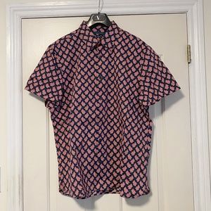 NWOT Perry Ellis Short Sleeve Button Up Shirt
